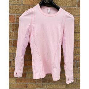 LULULEMON Swiftly Long Sleeve Hip Length Pink Peony Size 2